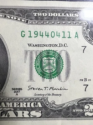 April 11, 1944 (G 19440411 A) BIRTHDAY Note $2 Two Dollar Bill *UNC* - Image 1 of 3