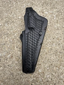 Vintage Safariland Black Leather Basketweave Holster 29 I89 S&W K Frame LH - Picture 1 of 6