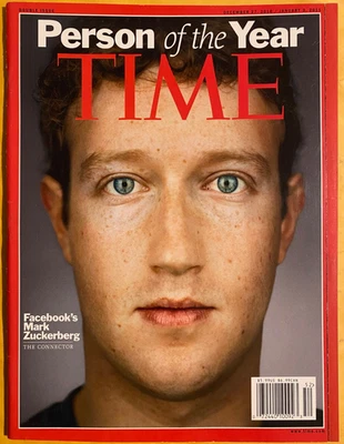 MARK ZUCKERBERG time PERSON OF YEAR lena Horne DENNIS HOPPER Tony Curtis WOODEN - Image 1 of 4
