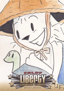 Cryptozoic Comic Book Legal Defense Fund Original Sketch Card by Jeff Fkeming - Picture 1 of 2