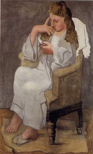 Pablo Picasso DER LESER 1920 Frühe Neuzeit seltene O/P Postkarte - Bild 1 von 1