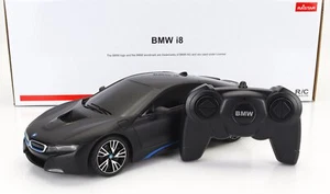 MODELLINO AUTO GIOCATTOLO RADIOCOMANDATO BMW I8 COUPE 2018 NERO SCALA 1/18 - Foto 1 di 5