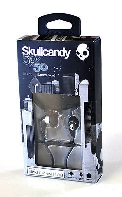 Skullcandy 50/50 Ohrhörer schwarz/chrom iPhone iPad Tablet Mikro Fernbedienung