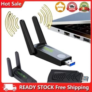 1300Mbps USB 3.0 WiFi Adapter Dual Band 2,4G 5Ghz Wireless Netzwerkkarte für PC - Afbeelding 1 van 12