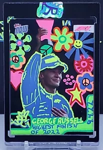 George Russell 2022 Topps Now #054 Formula 1 F1 UV Embellished Bobzilla Auto 1/1 - Picture 1 of 12