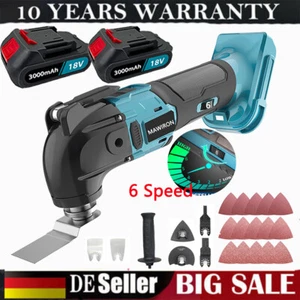 18V Akku Multifunktionswerkzeug für Makita 3AH Oszillierende Multitool 2Batterie - Bild 1 von 17