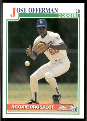 1991 Score #343 Jose Offerman - Image 1 of 2