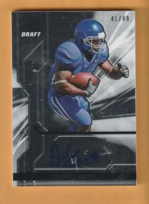 Derrick Locke Kentucky Wildcats AUTO 2011 Leaf Ultimate Draft Metal #UDL1 /49 - Image 1 of 2