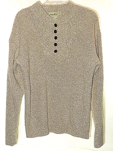 Suéter Eddie Bauer Hombre Talla Pequeña Beige Marfil Mezcla Calce Elástico  - Imagen 1 de 6