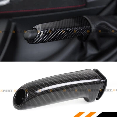 FOR BMW E36 E46 E90 E92 F30 F32 F80 F82 CARBON FIBER BRAKE HANDLE HANDBRAKE GRIP - Image 1 of 4