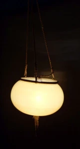 Old Art Deco Pendant Light Ceiling Lamp E27 Glass Vintage - Picture 1 of 15