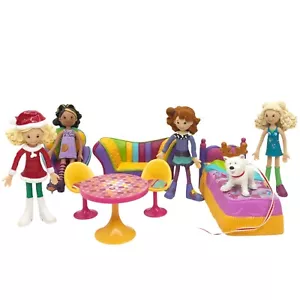 Groovy Girls Doll Mini Bendable Figures Lot Furniture Bed Table Chairs Couch Dog - Picture 1 of 8