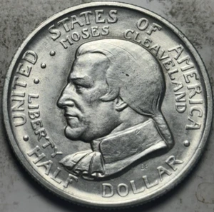 1936 Cleveland 50c Commemorative Half Dollar. Attractive AU/UNC Details, Cleaned - Picture 1 of 2