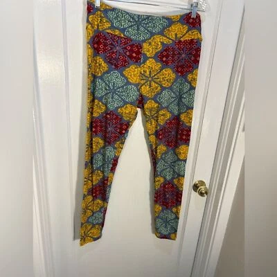 Женские высокие и пышные леггинсы LuLaRoe в инди-стиле с цветочным узором - Изображение 1 из 4