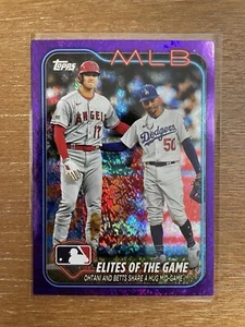 2024 Topps Series 1 Checklist Purple Holofoil /799 Mookie Betts Shohei Ohtani - Picture 1 of 12