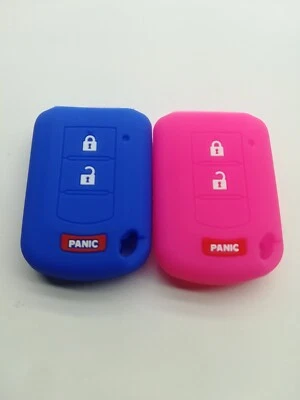 2*Silicone Fob key cover For MITSUBISHI MIRAGE OUTLANDER SPORT ECLIPSE LANCE RVR - Imagem 1 de 4