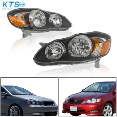 Conjunto de faros de repuesto izquierda+derecha para Toyota Corolla 2003-2008 Foto 1 de 4
