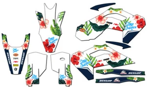 2023-2025 TC TROPIC White Senge Graphics Kit Compatible with Husqvarna - Picture 1 of 10