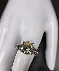 18KGE And Citrine Ring Size 9 Unbranded 7g - Picture 1 of 8