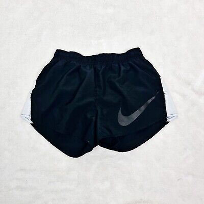 Nike Dri-Fit Womens Athletic Shorts XS Black White Lined Workout Gym Training • 12.95€