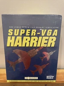 Super Vga Harrier (Domark,1993) IBM PC 3.5” Disks BRAND NEW Sealed Big Box - Picture 1 of 7