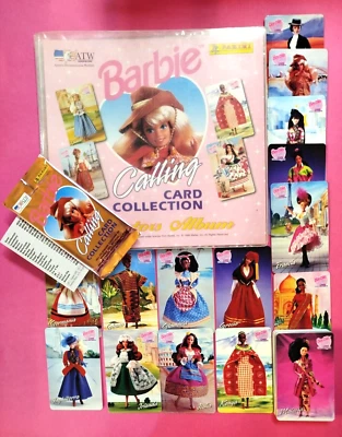 PANINI ATW ALBUM VUOTO + SET COMPLETO 28 CARD BARBIE CALLING 1998 (A26N) - Immagine 1 di 4