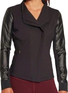 Calia by Carrie Underwood Moto Jacke Kunstlederärmel schwarz Größe S - Bild 1 von 12