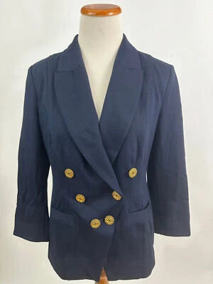 Blazer CABI Azul Marino Punto Ponte Doble Botonadura Mujer 6 Foto 1 de 4