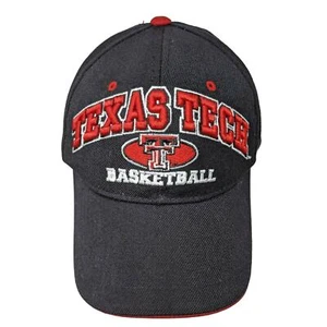 Texas Tech Red Raiders Basketball NCAA Hat Embroidered Zephyr Strapback Black - Picture 1 of 12