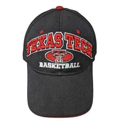 Texas Tech Red Raiders Basketball NCAA Hat Embroidered Zephyr Strapback Black - Image 1 of 4