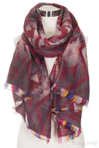 ScarvesMe Women Warm Classic Woven Aztec Check Neck Warmer Oblong Scarf - Picture 1 of 1