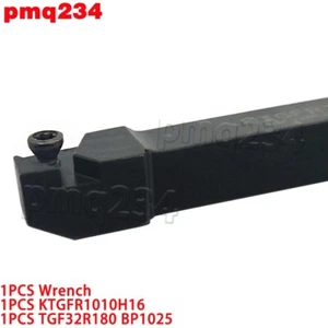 1PZ KTGFR 1010H16 Supporto per taglio scanalature + 1PZ Inserto in carburo TGF32R180 BP1025 - Foto 1 di 7