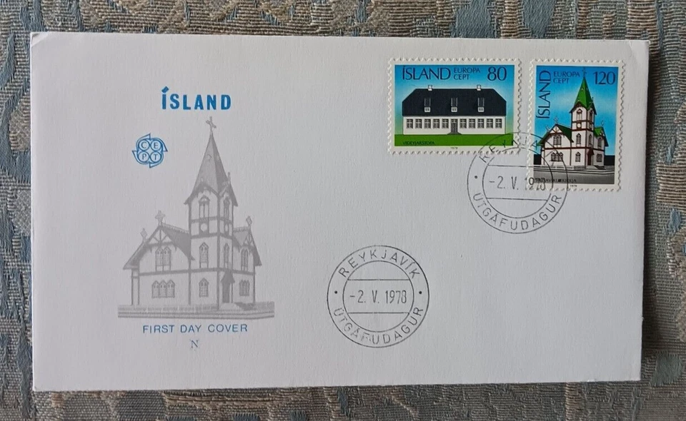 ICELAND 1978 EUROPA  ARCHITECTURE SET NICE CACHET  FDC UNADDR - Image 1 of 1