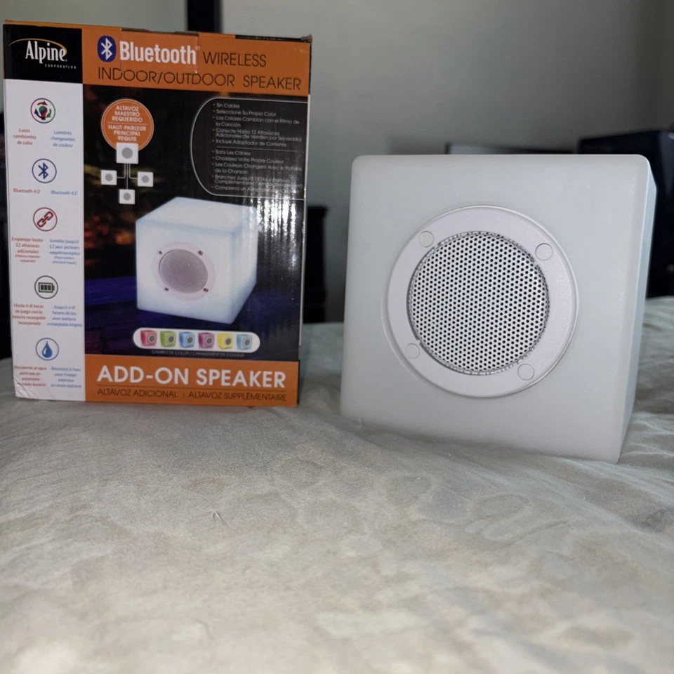 Alpine Corporation Add-On Multi-Color LED Bluetooth Speaker Portable Wireless  - Image 1 of 4