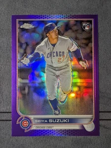 Seiya Suzuki 2022 Topps Chrome Update Purple Chicago Cubs Rookie - Bild 1 von 2