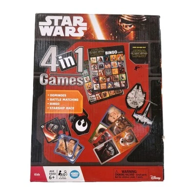 Star Wars 4-in-1 Board Game Dominoes Battle Match Bingo Starship Race Complete - Image 1 of 4