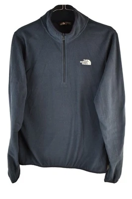 The North Face Polartech Recycled Fleece Sweatshirt 1/4 Zip Pullover Blue Size M - Image 1 of 4