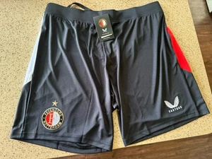 Feyenoord Rotterdam 24/25 Home Soccer Football Shorts Castore NWT EU Medium - Picture 1 of 5