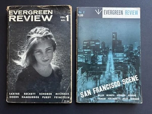 Evergreen Review Vol. 1 No. 1 & Vol. 1 No. 2 ~ Sartre Beckett Kerouac 1957 - Picture 1 of 2