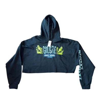 Sudadera con capucha corta para mujer Lydia Deets Beetlejuice Ghost House gótica negra XL Halloween Foto 1 de 4