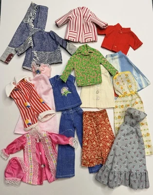 15 Piece Vintage Homemade Barbie Fashion Doll Clothes For Tammy Barbie Clone - Image 1 of 4