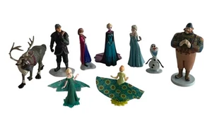 Figuras Disney Frozen adornos para pasteles Elsa, Anna, Kristoff, Sven, Olaf - Lote de 9 - Imagen 1 de 5