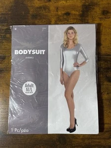 Bodysuit Suit Yourself Silver Fancy Dress Up Halloween Sexy Adult M/L Costume - Picture 1 of 2