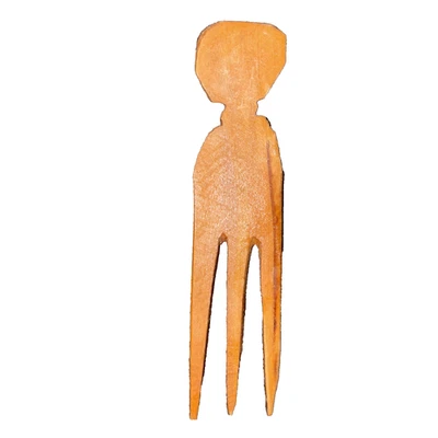 Peine de madera desenredante afro africano de 3 colas corte separación desenredar peine Foto 1 de 4