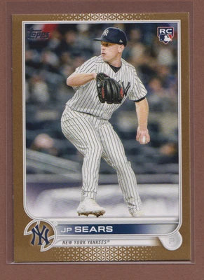 JP Sears #US210 2022 Topps Update Gold #/2022-Yankees - Image 1 of 2