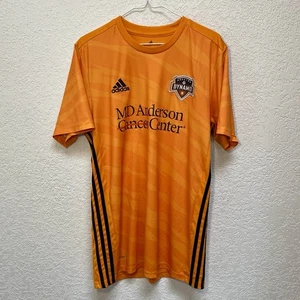 Adidas Houston Dynamo Jersey Men’s L Orange MLS Soccer Football Short Sleeve Tee - Picture 1 of 8