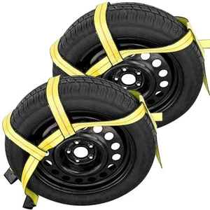 Tow Dolly Basket Straps with Flat Hook Adjustable Heavy Duty Tow Dolly Tie Do... - Picture 1 of 8