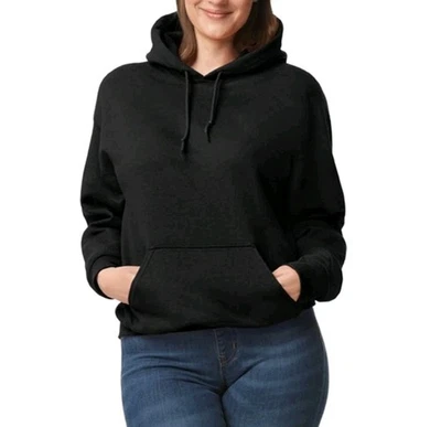 FLEECE HOODIE SIZE LARGE SWEATSHIRT WOMEN'S BLACK PULLOVER TEK GEAR - Image 1 of 4