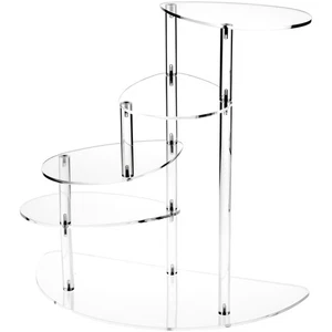 Plymor Klar Acryl 4 Regale Spirale Display Erhöhung, 19" Höhe x 19,75" Breite x 10" Tiefe - Bild 1 von 1