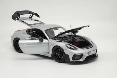 Norev 1/18 Porsche 718 GT4 RS Diecast Silver White Black cover Gifts Collection - Image 1 of 4